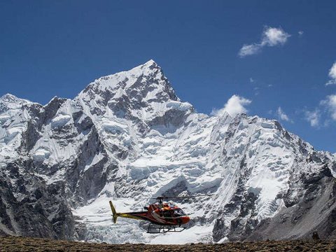 Helicopter at Everest Base Camp, Lukla to Everest Basecamp Helicopter