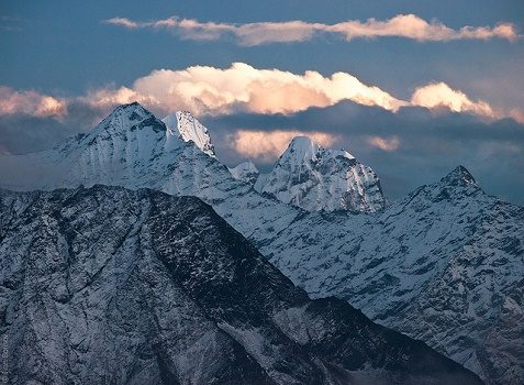 Sunset View Near Machermo Village - Nepal Himalayas, Machermo