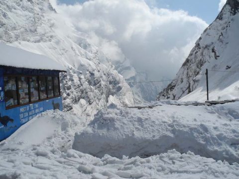 View of Modi Khola, Machhapuchhre Base Camp