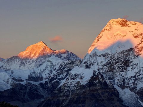 Sunset at Makalu, Nepal, Makalu Base Camp Trek