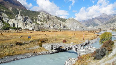 Manang Landscape - Annapurna CA Nepal, Manang