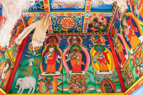 Inside Monastery Along Manaslu Circuit Trek - Nepal Himalayas, Manaslu