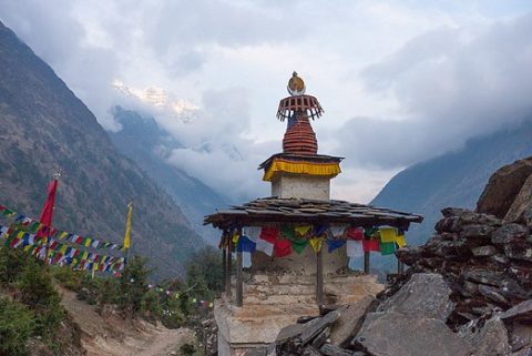 Stupa Along Manaslu Circuit Trek - Nepal Himalayas, Manaslu