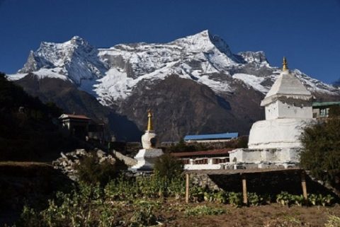 Himalayan Landscape With Mera & Island Peaks Backdrop In Nepal, Mera Peak
