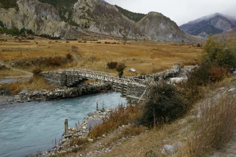 Arid Valley Wooden Bridge