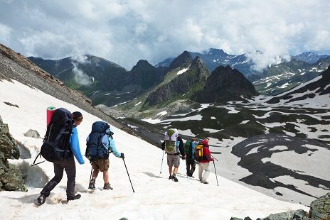 Group Hiking Everest, Mount Everest