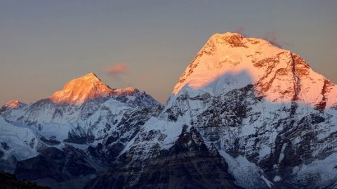 Sunset At Makalu Peak - Nepal Himalayas, Mount Everest