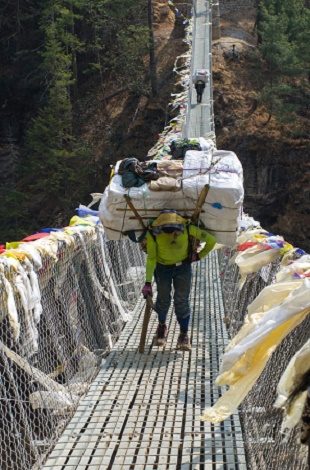 Suspension Bridge In Sagarmatha National Park - Nepal Himalayas, Mount Everest
