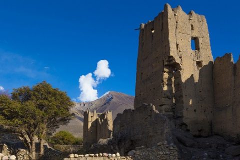 Tangbe Ancient Fort Ruins - Mustang - Nepal Annapurna, Mustang