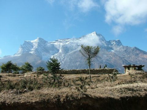 Acclimatization in Namche with View of Kongde Ri, Namche Bazaar