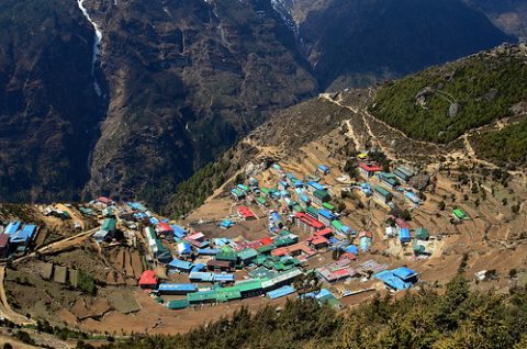 Namche Bazaar Top View - Nepal, Namche Bazaar