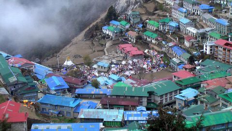 View Namche Bazaar In Nepal Everest Region, Namche Bazaar