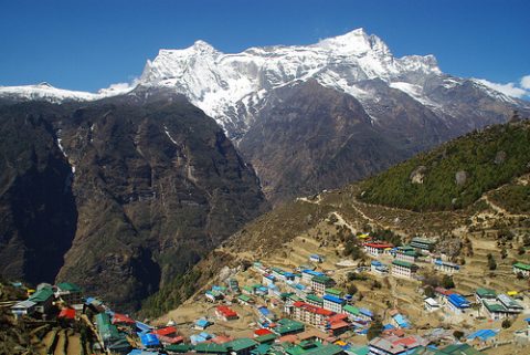 Namche Bazaar Top View - Nepal, Namche Market