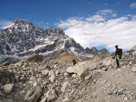 Gokyo - Cho La Pass - Lobuche  To Ngozumba - Nepal Himalayas, Ngozumba Glacier