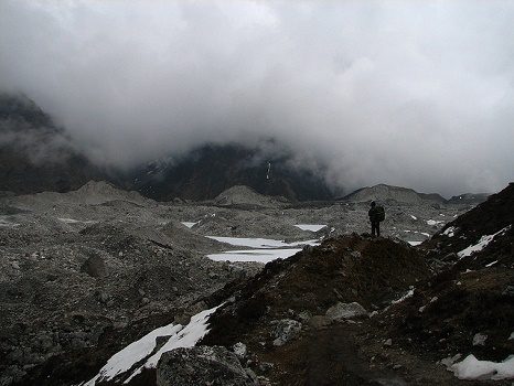 Sagarmatha Trek - Ngozumba Glacier Crossing - Nepal Himalayas, Ngozumba Glacier