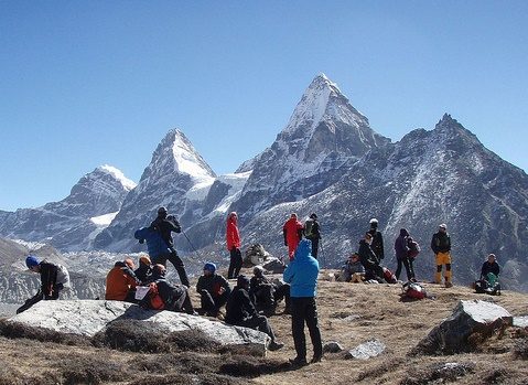 Gyazumba Acclimatization Camp - Nirekha In Backdrop - Nepal Himalayas, Nirekha