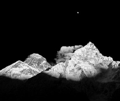 Mt. Everest & Nuptse - From Kala Patthar, Nuptse