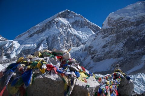 Prayer Flags at Nuptse, Nuptse