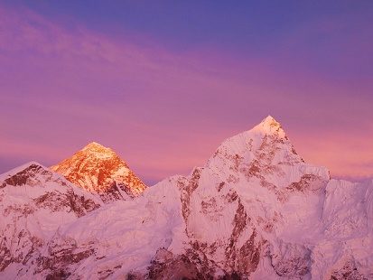 View Mount Everest & Nuptse - Nepal Himalayas, Nuptse