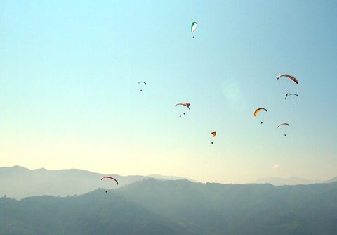 Traffic Jam in the Sky, Paragliding in Pokhara