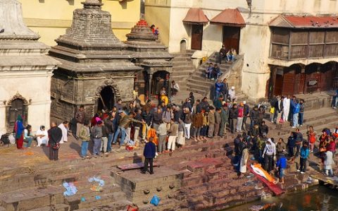 Pashupatinath Temple Crowd - Kathmandu Nepal, Pashupatinath Temple