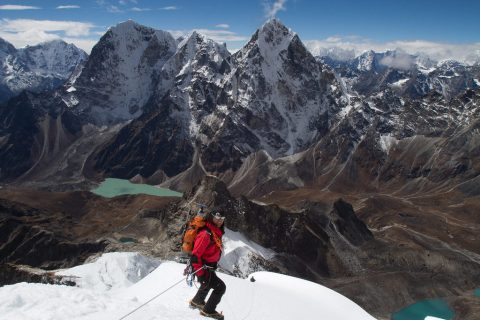 Inches Below Lobuche Summit, Peak Climbing
