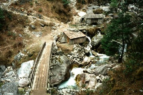 Wooden Bridge Across Dudh Kosi @ Phakding, Phakding