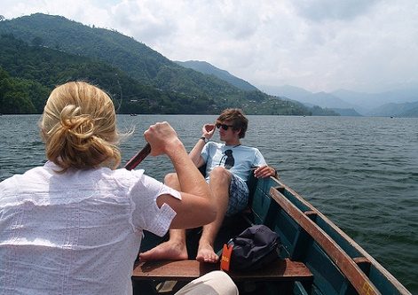 Boating On Phewa Tal In Nepal, Phewa Lake