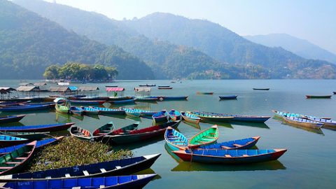 Boats On Phewa Lake - Nepal, Phewa Lake