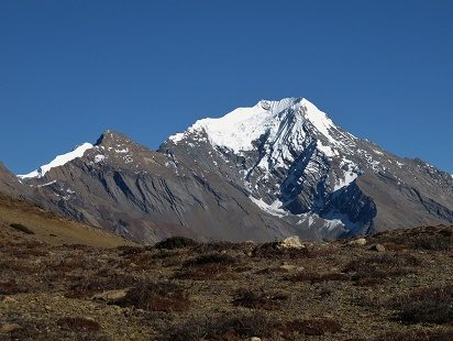 Snow Capped Pisang Peak - Nepal Himalayas, Pisang Peak