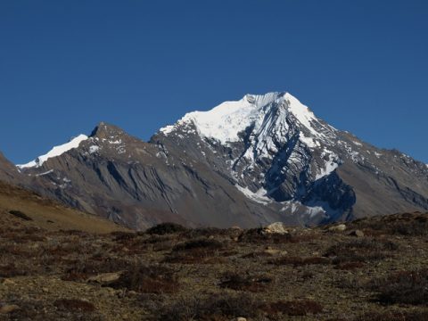 Snowcapped Pisang Peak, Nepal, Pisang Peak Climbing