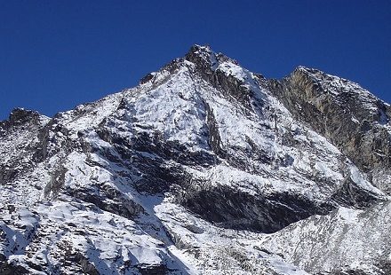 Pokalde Peak From Base Camp - Nepal, Pokalde