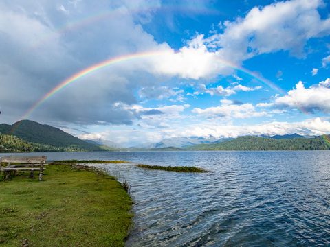 Rainbow on Rara Lake, Rara Lake Helicopter Tour From Kathmandu