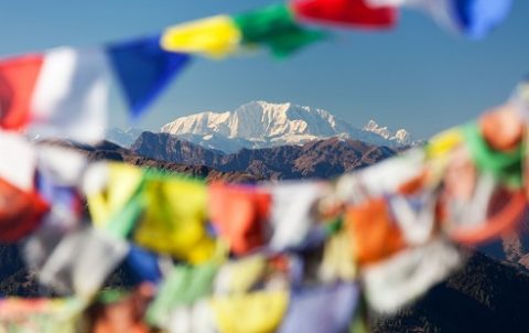 Prayer Flags At Mount Saipal - Nepal, Saipal