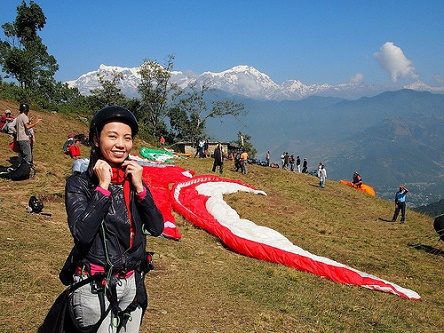 Sarankot Paragliding - Nepal, Sarankot