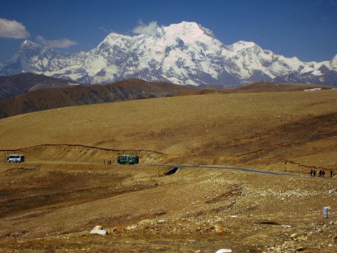 Shishapangma from Lalung La, Shishapangma
