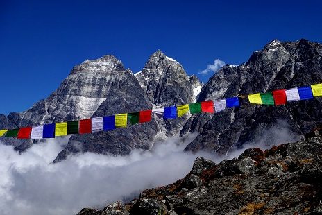 Mera Peak Prayer Flags - Nepal Himalayas, Solukhumbu District