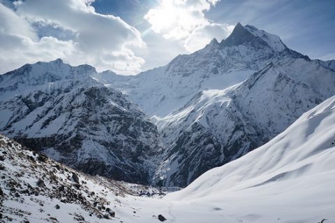 Sunrise Over Macchupucchre - Annapurna Nepal, South Annapurna Glacier