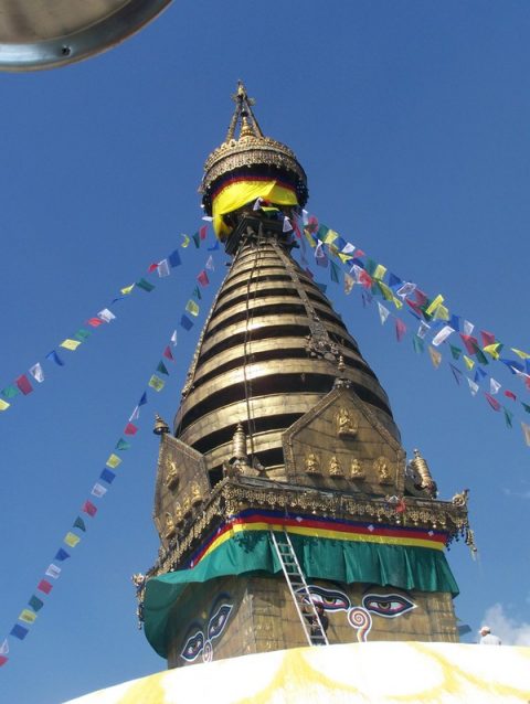 Close-up of Swayambhunath Stupa, Swayambhunath