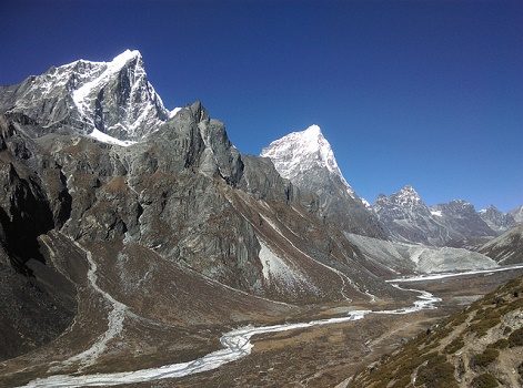 Taboche & Cholatse With Landscape - Nepal Himalayas, Taboche