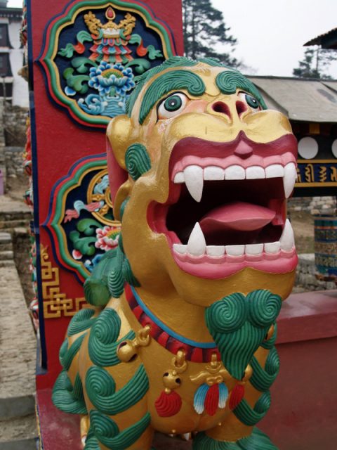 Buddhist Deity At  Tengboche Monastery, Tengboche Monastery