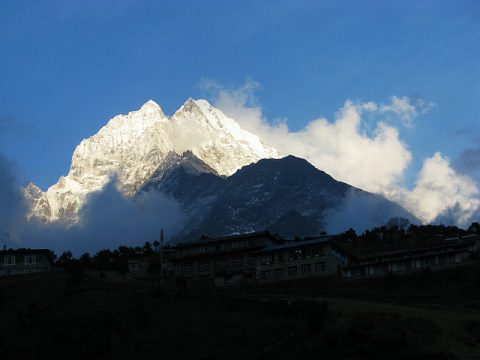 Thamserku from Sherpa Village, Thamserku