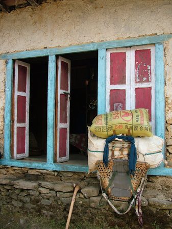 Typical Porters Load, Trail Lukla to Phakding