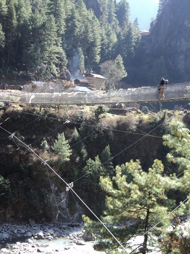 Bridge near Sagarmatha Entrance, Trail Phakding to Namache