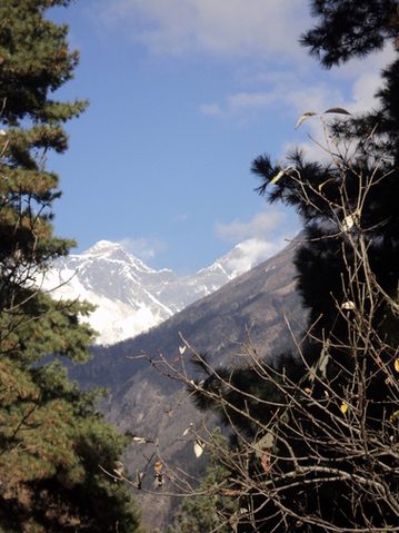 First Everest View Before Namche, Trail Phakding to Namache