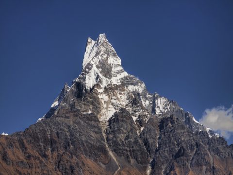 Machhapuchhre Seen From, Pokhara, Nepal, Upper Mustang Trek