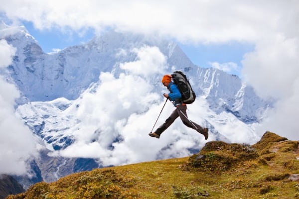 Hiking in Himalaya Mountain