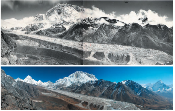 Khumbu Glacier in 1956 taken by Fritz Muller and Alton Byers