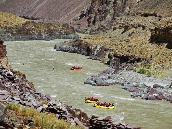Rafting Boats in Zanskar Canyon