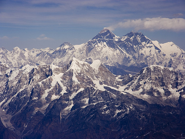 Mount Everest With Banner Cloud